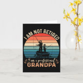 Ik ben niet gepensioneerd als professionele opa-va kaart (Gele Bloem)