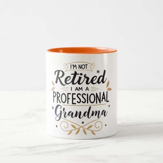 Ik ben niet gepensioneerd, ik ben een professionel tweekleurige koffiemok (Center)