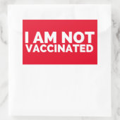 Ik ben niet gevaccineerd rechthoekige sticker (Tas)