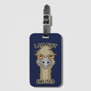 Ik ben niet gewijd aan Funny Emu Pun Bagagelabel