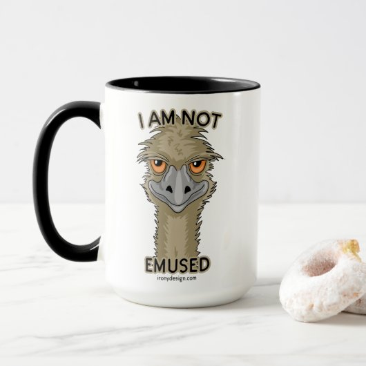 Ik ben niet gewijd aan Funny Emu Pun | Beide parti Mok (Met donut)