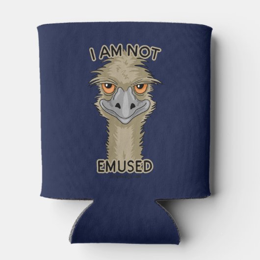 Ik ben niet gewijd aan Funny Emu Pun Blikjeskoeler (Achterkant)