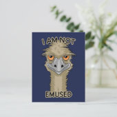 Ik ben niet gewijd aan Funny Emu Pun Feestdagenkaart (Staand voorkant)