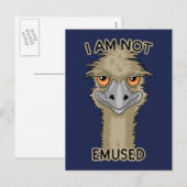 Ik ben niet gewijd aan Funny Emu Pun Feestdagenkaart (Voorkant / Achterkant)