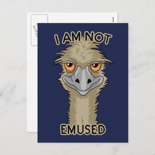 Ik ben niet gewijd aan Funny Emu Pun Feestdagenkaart (Voorkant / Achterkant)