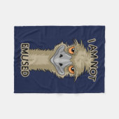 Ik ben niet gewijd aan Funny Emu Pun Fleece Deken (Voorkant (Horizontaal))