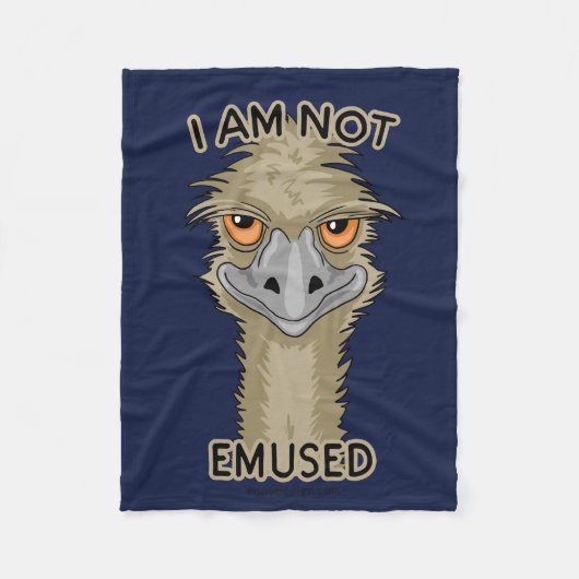 Ik ben niet gewijd aan Funny Emu Pun Fleece Deken (Voorkant)
