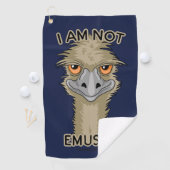 Ik ben niet gewijd aan Funny Emu Pun Golfhanddoek (Insitu)