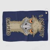 Ik ben niet gewijd aan Funny Emu Pun Golfhanddoek (Horizontaal)