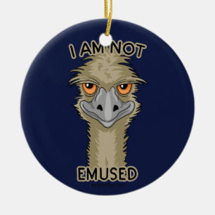 Ik ben niet gewijd aan Funny Emu Pun Keramisch Ornament