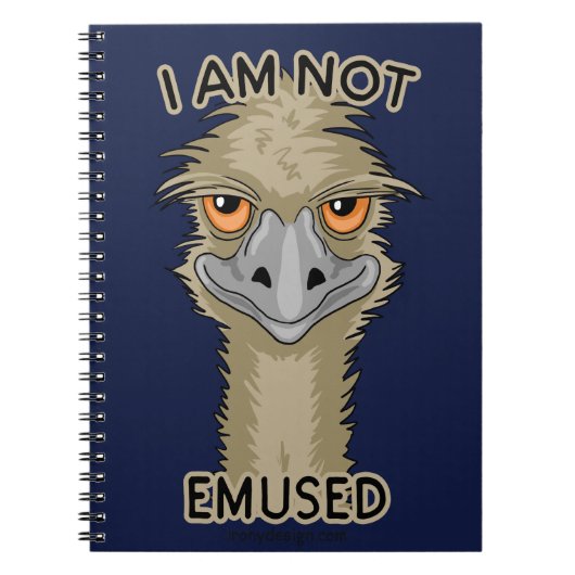 Ik ben niet gewijd aan Funny Emu Pun Notitieboek (Voorkant)