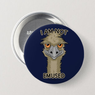 Ik ben niet gewijd aan Funny Emu Pun Ronde Button 7,6 Cm