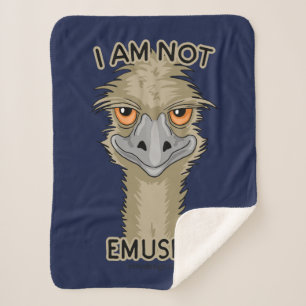 Ik ben niet gewijd aan Funny Emu Pun Sherpa Deken