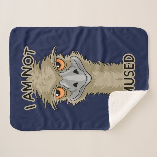 Ik ben niet gewijd aan Funny Emu Pun Sherpa Deken (Voorkant (horizontaal))