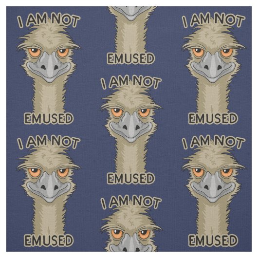 Ik ben niet gewijd aan Funny Emu Pun Stof (Swatch)