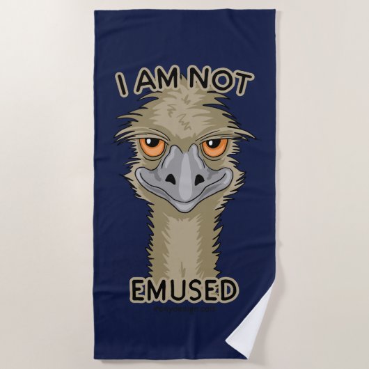 Ik ben niet gewijd aan Funny Emu Pun Strandlaken (Voorkant)