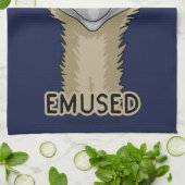 Ik ben niet gewijd aan Funny Emu Pun Theedoek (Gevouwen)