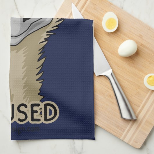 Ik ben niet gewijd aan Funny Emu Pun Theedoek (Quarter Fold)