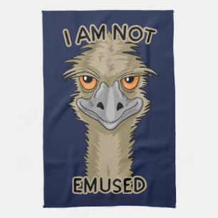Ik ben niet gewijd aan Funny Emu Pun Theedoek