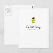 Ik ben niet grappig. briefkaart (Voorkant / Achterkant)