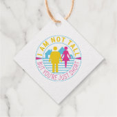 Ik ben niet groot, maar je bent gewoon kort bedankjes labels (Achterkant)