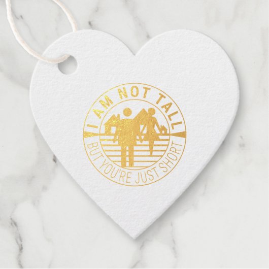 Ik ben niet groot, maar je bent gewoon kort bedankjes labels (Voorkant)