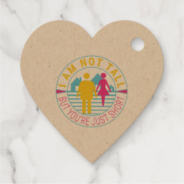 Ik ben niet groot, maar je bent gewoon kort bedankjes labels