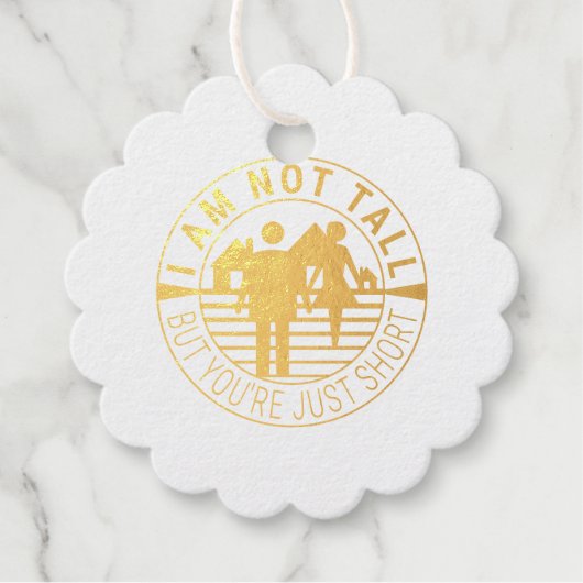 Ik ben niet groot, maar je bent gewoon kort bedankjes labels (Voorkant)