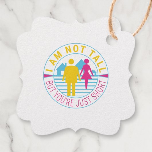 Ik ben niet groot, maar je bent gewoon kort bedankjes labels (Achterkant)