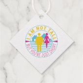 Ik ben niet groot, maar je bent gewoon kort bedankjes labels (Achterkant)