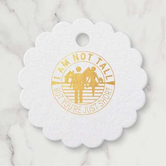 Ik ben niet groot, maar je bent gewoon kort bedankjes labels (Voorkant)