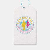 Ik ben niet groot, maar je bent gewoon kort cadeaulabel (Voorkant)