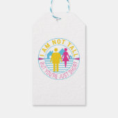 Ik ben niet groot, maar je bent gewoon kort cadeaulabel (Achterkant)