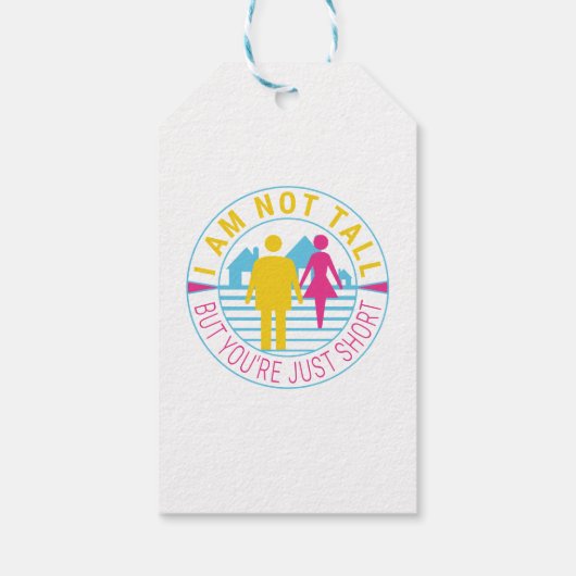 Ik ben niet groot, maar je bent gewoon kort cadeaulabel (Achterkant)