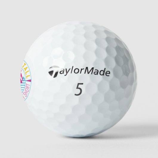 Ik ben niet groot, maar je bent gewoon kort golfballen (Logo)