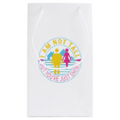 Ik ben niet groot, maar je bent gewoon kort klein cadeauzakje (Achterkant)