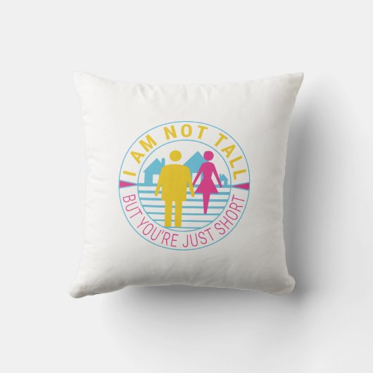 Ik ben niet groot, maar je bent gewoon kort kussen (Achterkant)