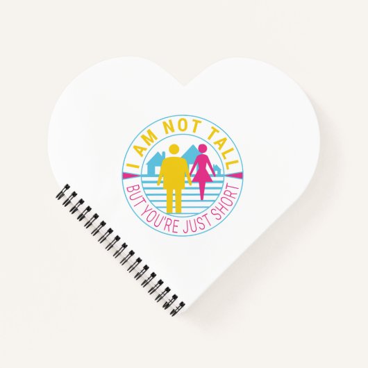 Ik ben niet groot, maar je bent gewoon kort notitieboek (Voorkant)