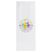 Ik ben niet groot, maar je bent gewoon kort wijn cadeautas (Achterkant)