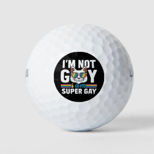 Ik ben niet homo, ik ben super homo LGBT Gay Pride Golfballen