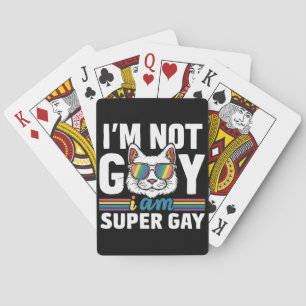 Ik ben niet homo, ik ben super homo LGBT Gay Pride Pokerkaarten