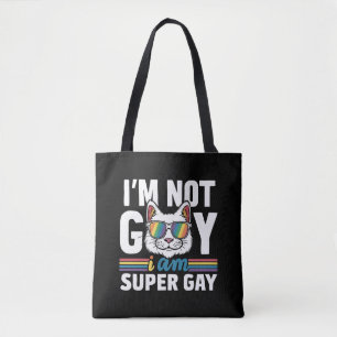 Ik ben niet homo, ik ben super homo LGBT Gay Pride Tote Bag