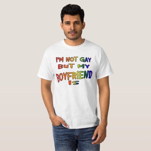 Ik ben niet homo, maar mijn vriend is Shirt (Voorkant volledig)