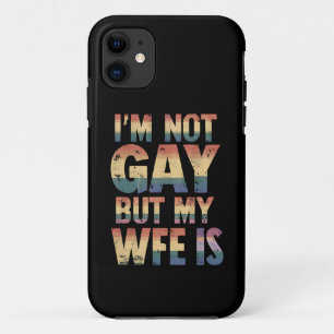 Ik ben niet homo, maar mijn vrouw is LGBT Regenboo Case-Mate iPhone Case