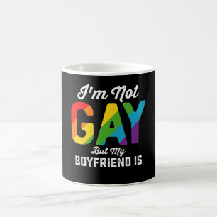 Ik ben niet homoseksueel, maar mijn vriend is grap koffiemok