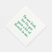 Ik ben niet Iers - Grappige Scotch Whisky Pun Servet (Hoek)