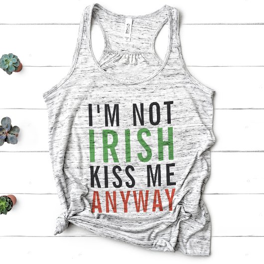 Ik ben niet Iers, Kiss me hoe dan ook St Patrick's Tanktop