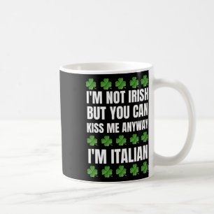 Ik ben niet Iers Kus me toch Grappig Italiaans St Koffiemok