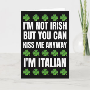 Ik ben niet Iers, kus me toch, grappige Italiaanse Kaart