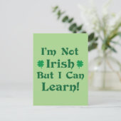 Ik ben niet Iers, maar ik kan leren Briefkaart (Staand voorkant)
